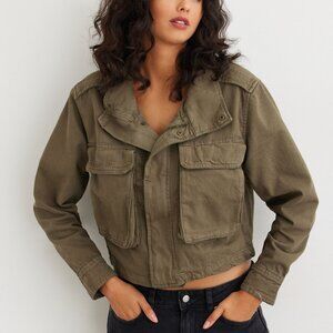NWT DYNAMITE Utility Jacket XS “Dried Herb” Green